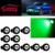 Sidaqi 9W LED Eagle eye 18MM High Power Car Motorcycle Daytime Running DRL Bumper Fog Light Backup Light Clearance Marker Lights Waterproof-10pcsGreen