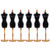 ARTIBETTER 6Pcs Doll Dress Form Mini Mannequin Dress Form Cloth Gown Clothing Clothes Gown Display Mini Mannequin Model Stand for Doll Display -Black-