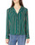 Jack by BB Dakota Juniors Whats Your line Printed CDC Button Down with Piping Pine Green Small