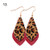 hbz11hl Christmas Earrings Gift Women Leopard Print Double Layer Water Drop Dangle Hook Earrings Jewelry Gift Fashion Earrings for Women Girls Jewelry Accessories