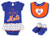Outerstuff MLB Newborn Play with Heart Creeper Bib  and  Bootie Set New York Mets 0-3 Months