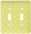 3dRose lsp_24686_2 Yellow and White Polka Dot Print Double Toggle Switch