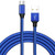 wpOP59NE USB Charge Cord 1/2m Universal USB Type-C Data Sync Fast Charging Cable Cord for Mobile Phone Blue 1M