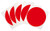 ChromaLabel 4 Inch Round Removable Color-Code Dot Stickers Inventory Labels 100/Pack Red