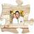 Blonde Wood Look 12 x 12 inch Wood Puzzle Piece Wall Sign Frame Plaque