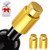 Wine Bottle Stoppers with Vacuum Colour Wine Preserver 2 Pack by Yougoals Reusable Wine Corks Champagne Stoppers with Time Scale Keep Wine Longer FreshHouse Warming Christmas Gifts -Gold Yellow-