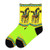 Laurel Burch Womens Rainbow Giraffe Sock Yellow/Green 9-11