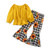 2PCS Toddler Baby Girls Off Shoulder Outfits Ruffle T Shirts Tops  Plus Camouflage Pants Summer Clothing Set -Yellow 3-4T- 2PCS Toddler Baby Girls Off Shoulder Outfits Ruffle T Shirts Tops  Plus Camouflage Pants Summer Clothing Set -Yellow 3-4T-