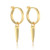 KOSINER Gold Dainty Dangle Hoop Earrings for Women 14K Gold Plated Delicate Cute Geometric Triangle Cone Drop Dangle Earrings