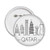 Drawing City Qatar Landmark Pins Badge Button Emblem Accessory Decoration 5pcs