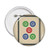 Mahjong Circle Dots 5 Tile Pattern Pins Badge Button Emblem Accessory Decoration 5pcs