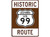 MAGNET Historic Route CALIFORNIA 99 Brown Sign Magnet-decal travel rv road us highway- Size 3 x 5 inch