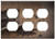 Triple Duplex Outlet Wall Plate Cover - Coffee Coffee Beans Natural Product Roasted Brown
