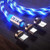 6.5ft 3 in 1 Magnetic Charging Cable LED Flowing Shining Blue Cord Light Up Candy Moving Party Streamer Absorption USB Compatible with Mirco USB Android TypeC Smartphone and iProduct Devices