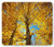 Ambesonne Nature Mouse Pad Autumn Fall Season Trees Forest Leaves Branches Sunbeams Art Photo Rectangle Non-Slip Rubber Mousepad Standard Size Earth Yellow Sand Brown
