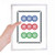 Mahjong Circle Dots 9 Tile Pattern Notebook Loose Leaf Diary Refillable Journal Stationery