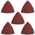 uxcell Detail Sander Sandpaper Triangular Sanding Paper Hook and Loop Sanding Pads Triangle Oscillating Multi Tool 60 Grits 5pcs