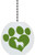 Green Dog Paw Print Solid Ceramic Fan Pull