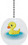Yellow Duck in Water Solid Ceramic Fan Pull
