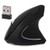 Fedaog Wireless Mouse 2.4G 6-Button Game Ergonomic Design Vertical Computer Colorful LED Mouse 1600DPI USB Mice-Black-