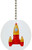 Red Yellow Rocket Solid Ceramic Ceiling Fan Chain Pull