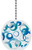 Blue Retro Circles Pattern Solid Ceramic Fan Pull