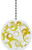 Yellow Circles Pattern Solid Ceramic Fan Pull