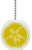 Yellow Sand Dollar Solid Ceramic Fan Pull