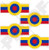 VENEZUELA Venezuelan AirForce FAV Aircraft Roundel 2.8 inch -70mm- Vinyl Stickers Decals x4