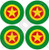 ETHIOPIA Ethiopian AirForce Aircraft Roundel 2 inch -50mm- Vinyl Stickers Decals x4