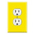Graphics Wallplates - Simply Yellow - Duplex Outlet Wall Plate Cover