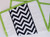 Baby Burp Cloth NAVY GREEN CHEVRON