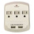 Topzone 3 AC Outlet Wall Mount Surge Protector Adapter with Dual USB Charging Ports