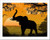 Elephant At Sunset Paper Print Wall Art -8in. x 10in.-