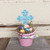 AGD Easter Decor - Blue Hope Cross With Bunny in Pink Display