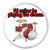 Id Rather Be Playing The Drums - 3 inch Circle Sew/Iron On Patch Drummer Humor