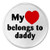 My Heart Belongs To Daddy - 3 inch Circle Sew/Iron On Patch Father Love Dad