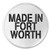 Made In Fort Worth - 3 inch Circle Sew/Iron On Patch Texas Texan Born Raised Pride