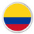 Colombia Colombian Flag - 3 inch Circle Sew/Iron On Patch