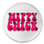 Hippy Chick - 3 inch Circle Sew/Iron On Patch Hippies Peace Love