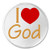 I Love God - 3 inch Circle Sew/Iron On Patch Religion Religious