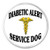 Diabetic Alert Service Dog - 3 inch Circle Sew/Iron On Patch Medical Animal
