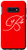Galaxy S10e Initial B Flower Bright Red Phone Case Red Floral Letter B Case