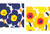 Ideal Home Range Marimekko Unikko 3-Ply Beverage Cocktail Paper Napkins Bundle 20 Count Unikko Dark Blue and 20 Count Unikko Dark Yellow