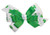 WD2U Girls St Patricks Day Green Dotted Shamrock Hair Bow French Clip Barrette