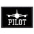 Pilot Morale Patch - Hook and Loop Attach for Hats Jeans Vest Coat - 2x3 in - by Pull Patch