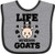 Inktastic Life is Better with Goats Baby Bib Heather and Black 3457b