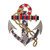 ID 2622 Decorative Anchor Patch Nautical Boat Ship Embroidered Iron On Applique