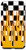 iPhone XS Max Black White Checkerboard Pattern Hot Fire Yellow Flame Case
