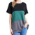 XBUTY Womens Short Sleeve Raglan Crewneck T Shirts Tees Color Block Casual Loose Fit Tshirts Tops